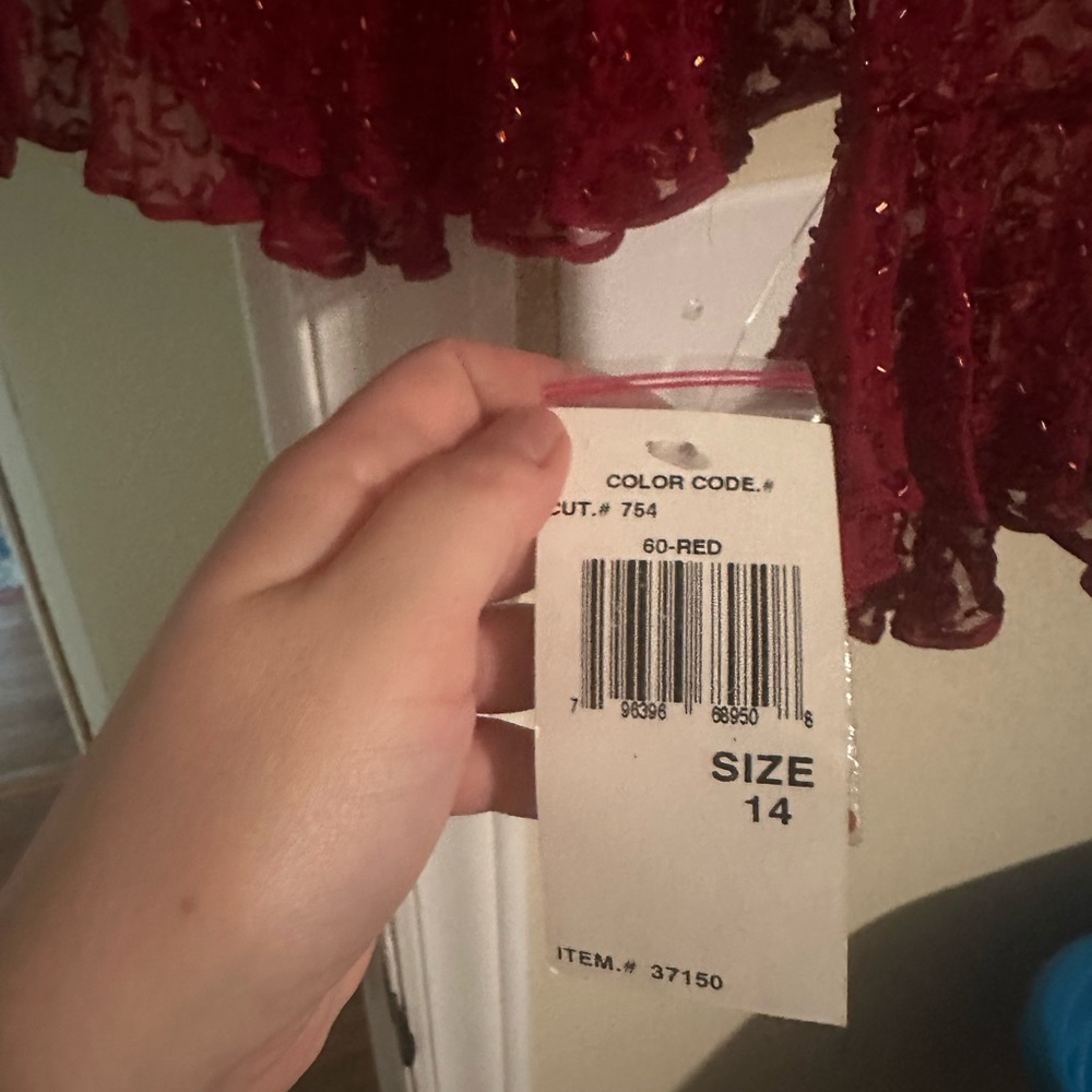 Marina red silk beaded top
